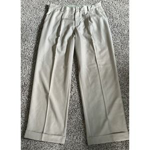 Nike Golf DRI-FIT Pants Flat Front Size 32X30 Khaki Color Mens Golf